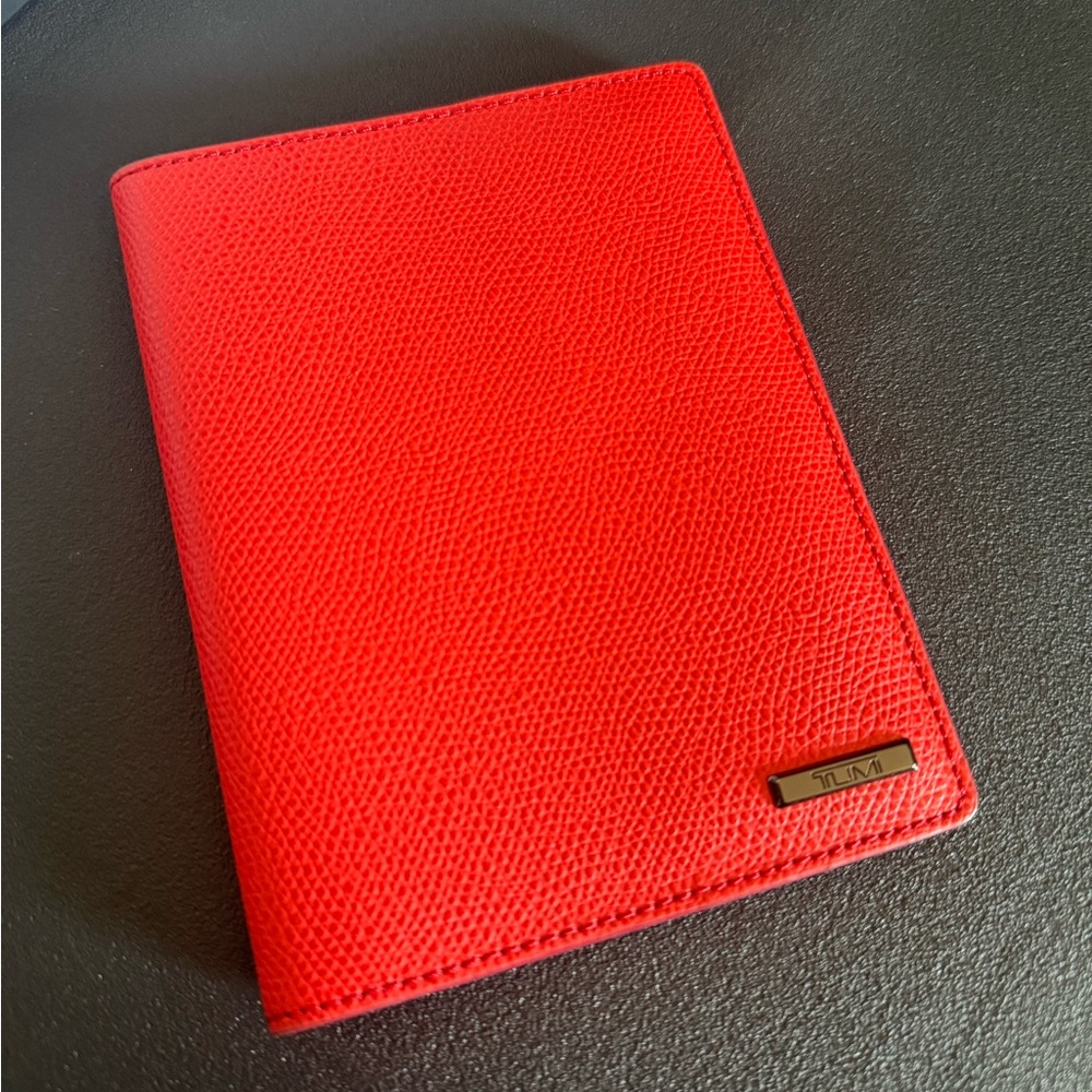 Tumi Province Passport Holder In Red - Picture 6 of 7